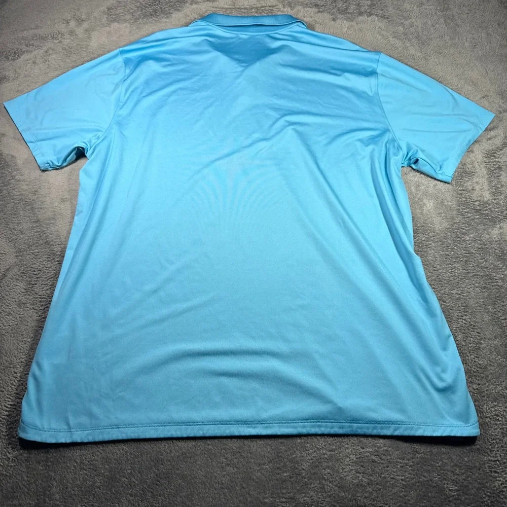 Nike Dri-FIT Mens XL Blue Thick Striped Short Sleeve Golf Polo Shirt Mens XL